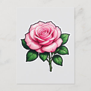 Carte Postale Écharpe rose