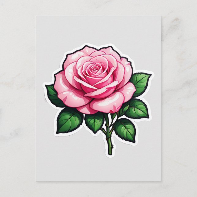 Carte Postale Écharpe rose (Devant)