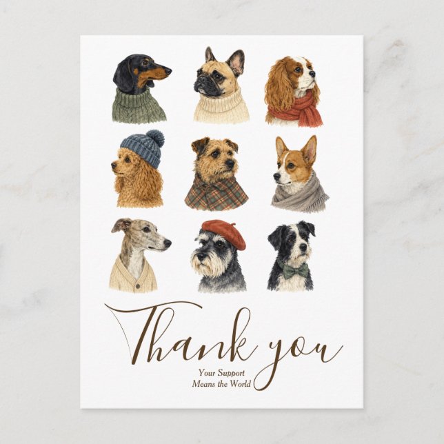 Carte Postale Écharpes pour amoureux de chiens Cozy (Devant)