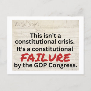 Carte Postale Échec constitutionnel du GOP anti-Trump en crise