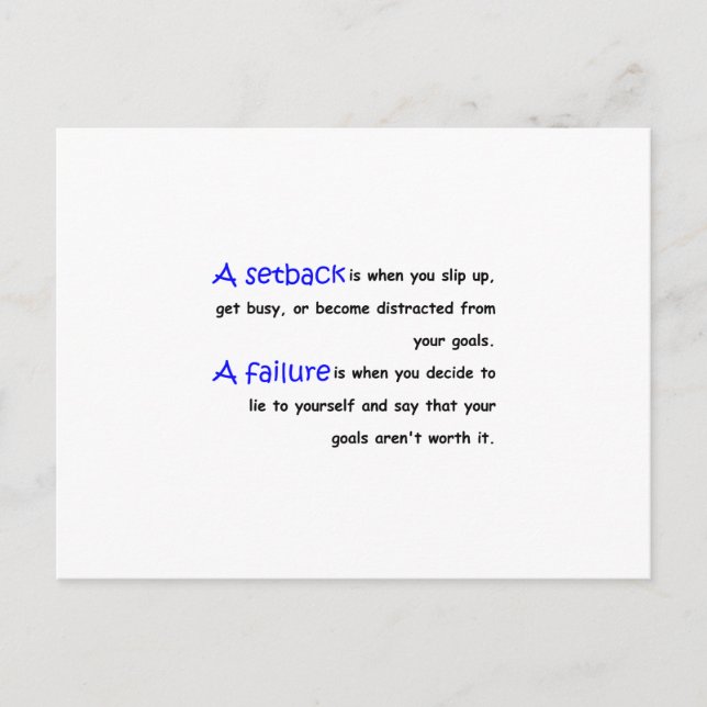 Carte Postale Échec De Retrait Vs. (Devant)