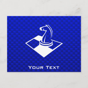 Carte Postale Échecs bleus