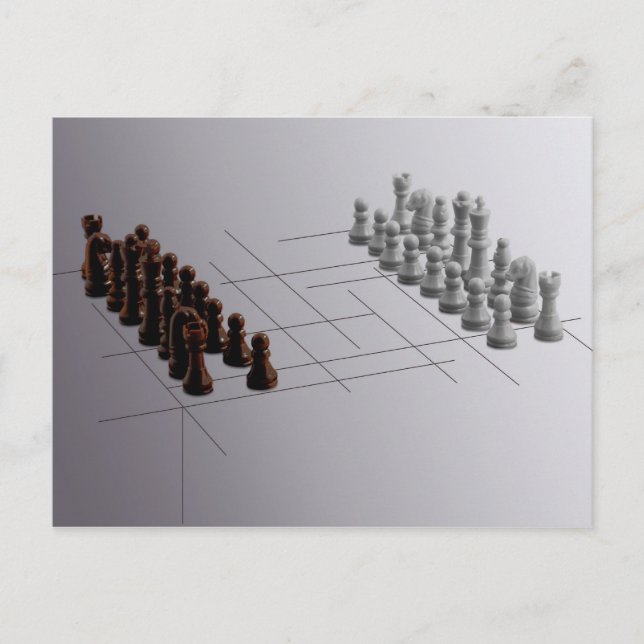 Carte Postale Échecs de designer (Devant)