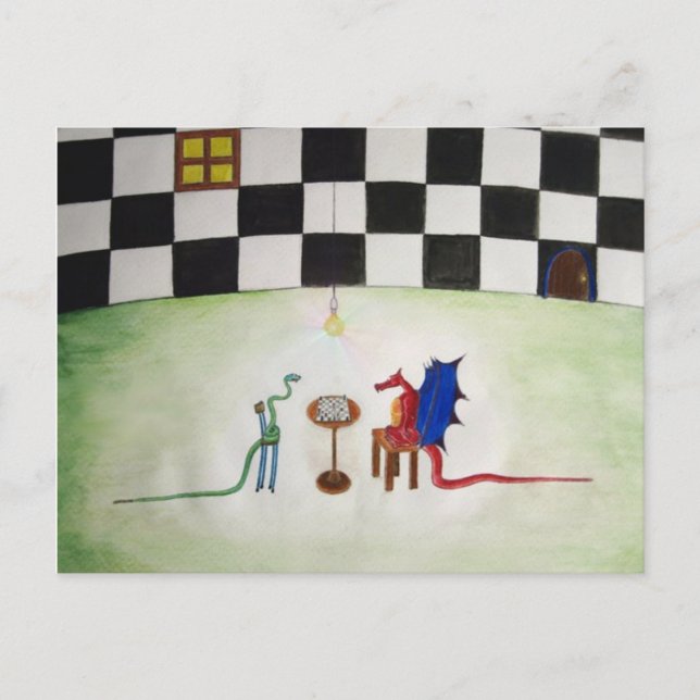 Carte Postale Échecs entre Dragon et Snake (Devant)