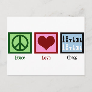 Carte Postale Échecs Peace Love