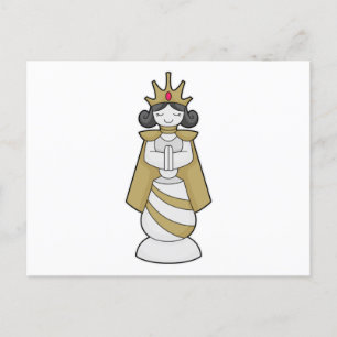 Carte Postale Échecs Queen Crown Chess
