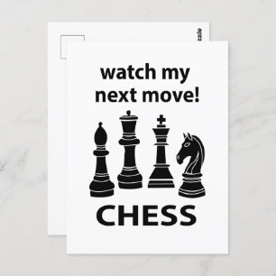 Carte Postale Échecs Regardez Mon Prochain Déplacement Chess