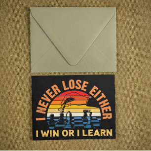 Carte Postale Échecs vintages Ne Perdez Jamais De Citation