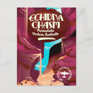 Carte Postale Echidna Chasm dessin animé affiche de voyage