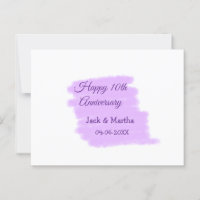 Éclaboussure aquarelle violette moderne 10e annive