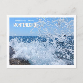 Carte Postale Éclaboussure dynamique de la mer Adriatique à Petr