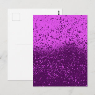 Carte Postale Éclaboussure monochrome violet royal