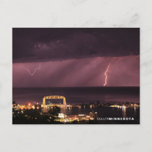 Carte Postale Éclair derrière le pont, Duluth Minnesota
