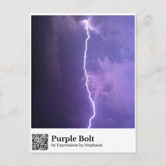 Carte Postale Éclair Violet