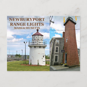 Carte Postale Éclairage de la chaîne portuaire de Newburyport, c
