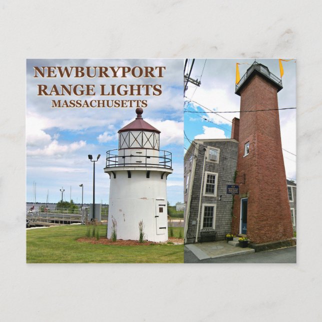 Carte Postale Éclairage de la chaîne portuaire de Newburyport, c (Devant)