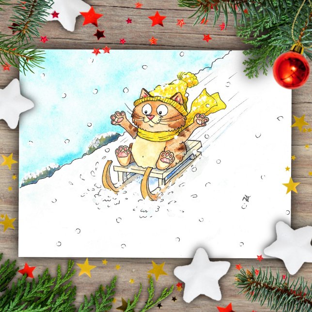 Carte Postale Éclairage du chat (Créateur téléchargé)