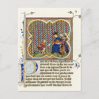 Carte Postale Éclairage médiéval Épître St Paul