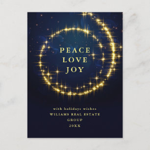 Carte Postale Éclairage minimaliste Golden Sparkle Noël de la Ma