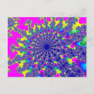 Carte postale éclatée arc-en-ciel rose personnalis