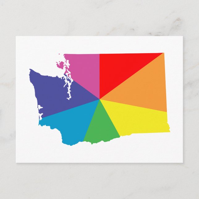 Carte Postale éclatement de la couleur de washington (Devant)