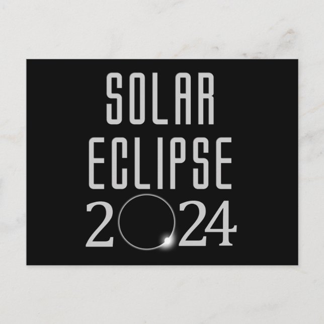 Carte postale Eclipse Solaire 2024  (Devant)