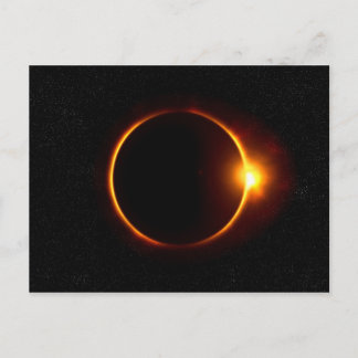Carte Postale Éclipse solaire Sun foncé et lune