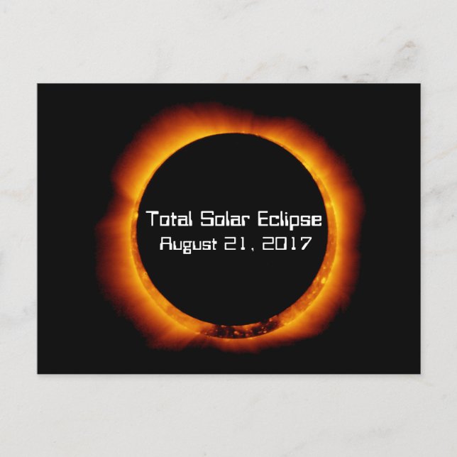 Carte Postale Éclipse solaire totale 2017 (Devant)