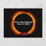 Carte Postale Éclipse solaire totale 2024<br><div class="desc">The next great American total solar eclipse is on Monday, avril 8, 2024. It veut commencer dans le Pacifique Ocean and swing up through Mexico with a maximum at Durango. Totality veut then be visible as totality follows a northeastern through Texas, Oklahoma, Arkansas, Missouri, Illinois Kentucky, Indiana, Michigan, Ohio, Pennsylvanie,...</div>