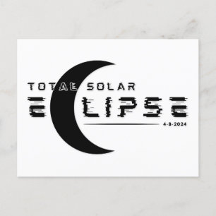 CARTE POSTALE ÉCLIPSE SOLAIRE TOTALE 2024