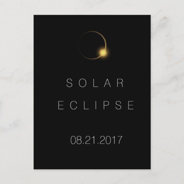 Carte Postale Éclipse solaire totale américaine 2017 (Devant)