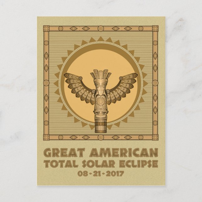 Carte Postale Éclipse solaire totale des États-Unis - 2017 (Devant)