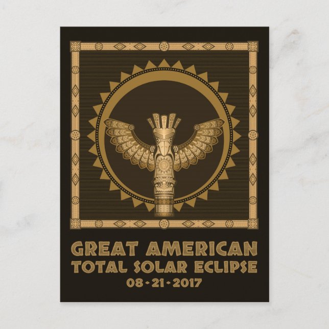 Carte Postale Éclipse solaire totale des États-Unis - 2017 (Devant)