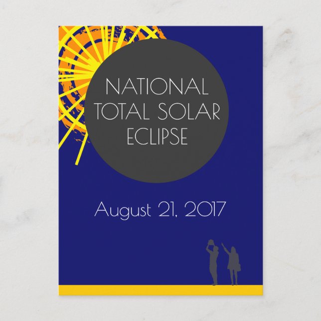 Carte Postale Éclipse solaire totale nationale (Devant)