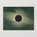 Carte Postale Éclipse totale de l'art Vintage solaire<br><div class="desc">Une belle illustration vintage d'une éclipse totale du soleil.</div>