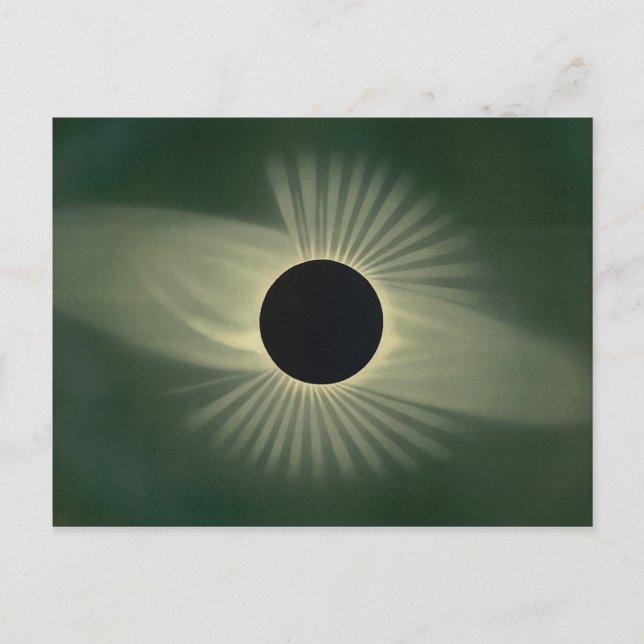 Carte Postale Éclipse totale de l'art Vintage solaire (Devant)