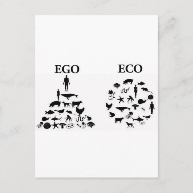 Carte Postale Eco contre Ego (Devant)