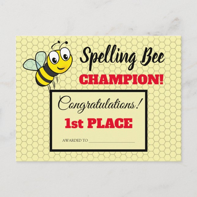 Carte Postale École championne première place du concours d'orth (Devant)