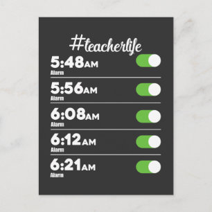 Carte Postale École d'alarme pour la vie de l'enseignant