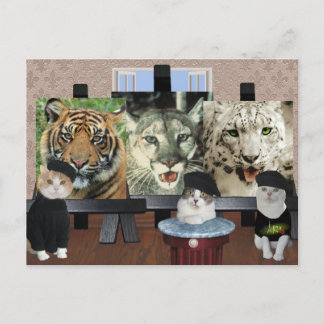 Carte Postale École d'art Kitty