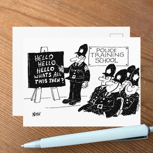 Carte Postale École de formation de police amusante (Créateur téléchargé)