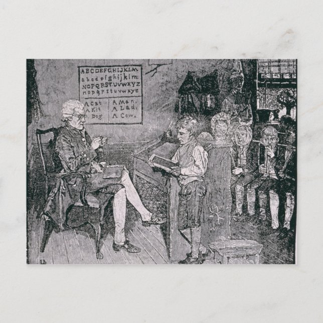 Carte Postale École de la vieille époque en Pennsylvanie (Devant)