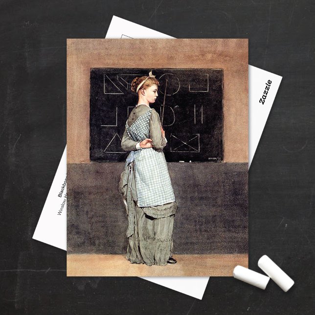 Carte Postale École sur tableau noir de Winslow Homer (Créateur téléchargé)