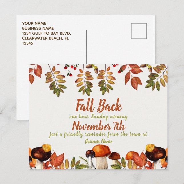 Carte Postale Économie au jour Retour Rappel des affaires (Devant / Derrière)