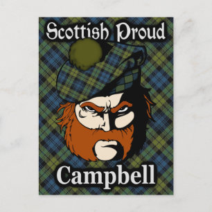 Carte postale écossaise Campbell Tartan