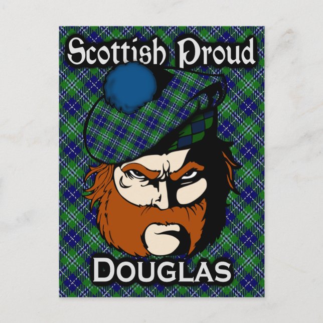 Carte postale écossaise Clan Douglas Tartan (Devant)
