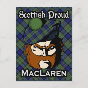 Carte postale écossaise Clan MacLaren Tartan