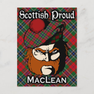 Carte postale écossaise Clan MacLean Tartan