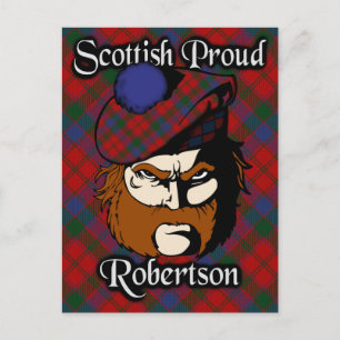 Carte postale écossaise Clan Robertson Tartan
