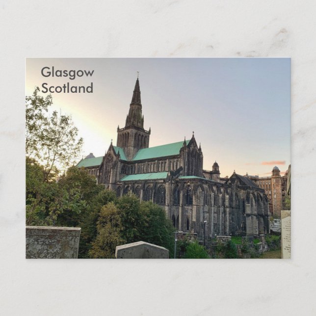 Carte Postale Ecosse, Cathédrale de Glasgow (Devant)